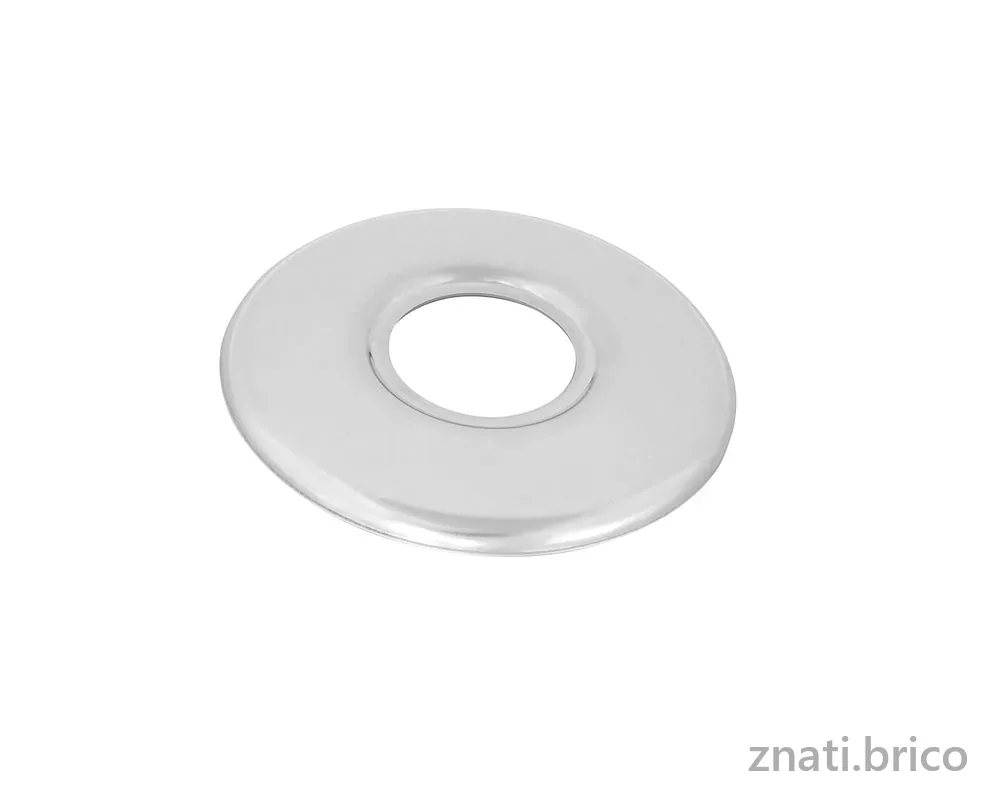 Rosace inox pour robinet de toilette
