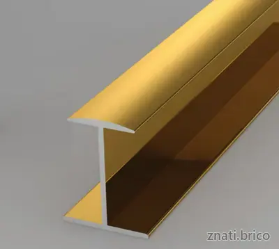 PROFILET ALUMINUM H LAISON  DOREE