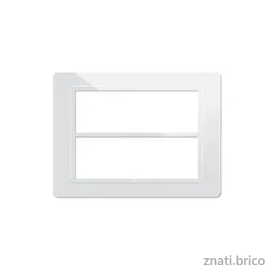 PLAQUE TECHNOPOLYMERE 44 RECTANGULAIRE BLANC 6+6 MODULES