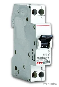 DISJONCTEUR MODULAIRE MONOBLOC 1 POLE PLUS NEUTRE 16A COURBE C