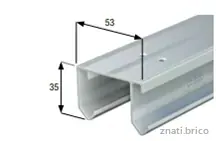Rail De 2.5m Aluminium