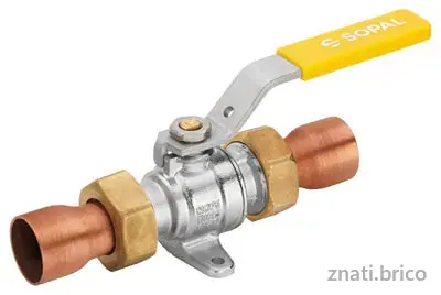 VANNE GAZ A BS APPLIQUE BUSE CUIVRE AVEC LEVIER