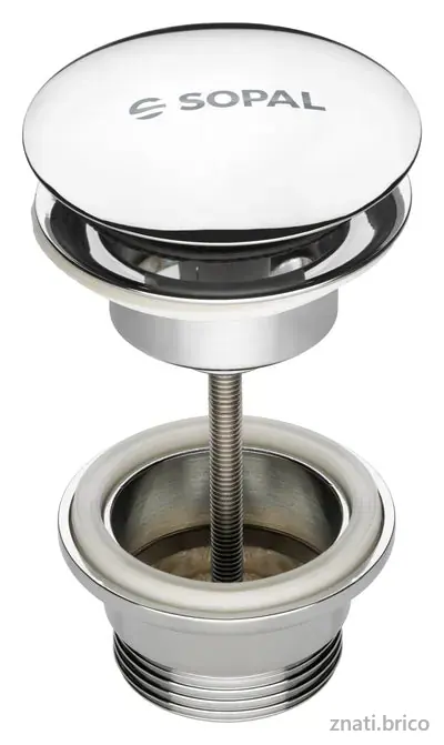 BONDE DE LAVABO CLIC CLAC RONDE EN LAITON