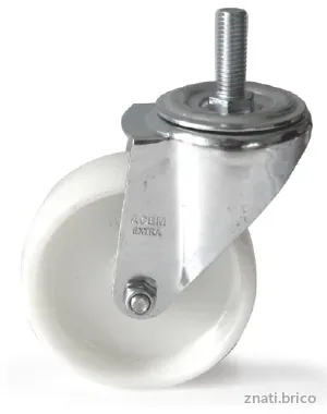 ROUE POLYAMIDE 6 PIVOTANTE AVEC TIGE