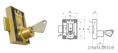 SERRURE DE PLACARD EN APPLIQUE À CANON C10 C