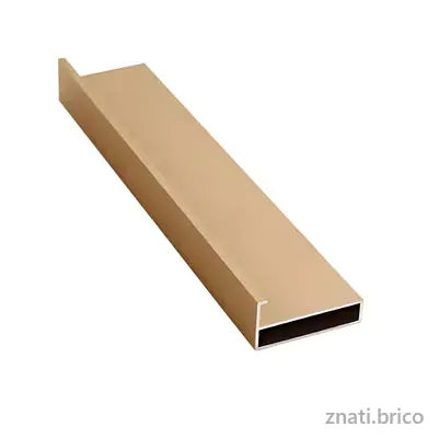 PROFILE ALU VITRE DORE MAT 3m